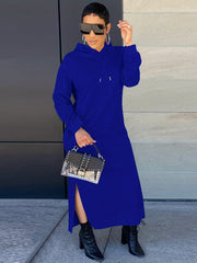 Casual Chic Versatile Drawstring Split Maxi Dress