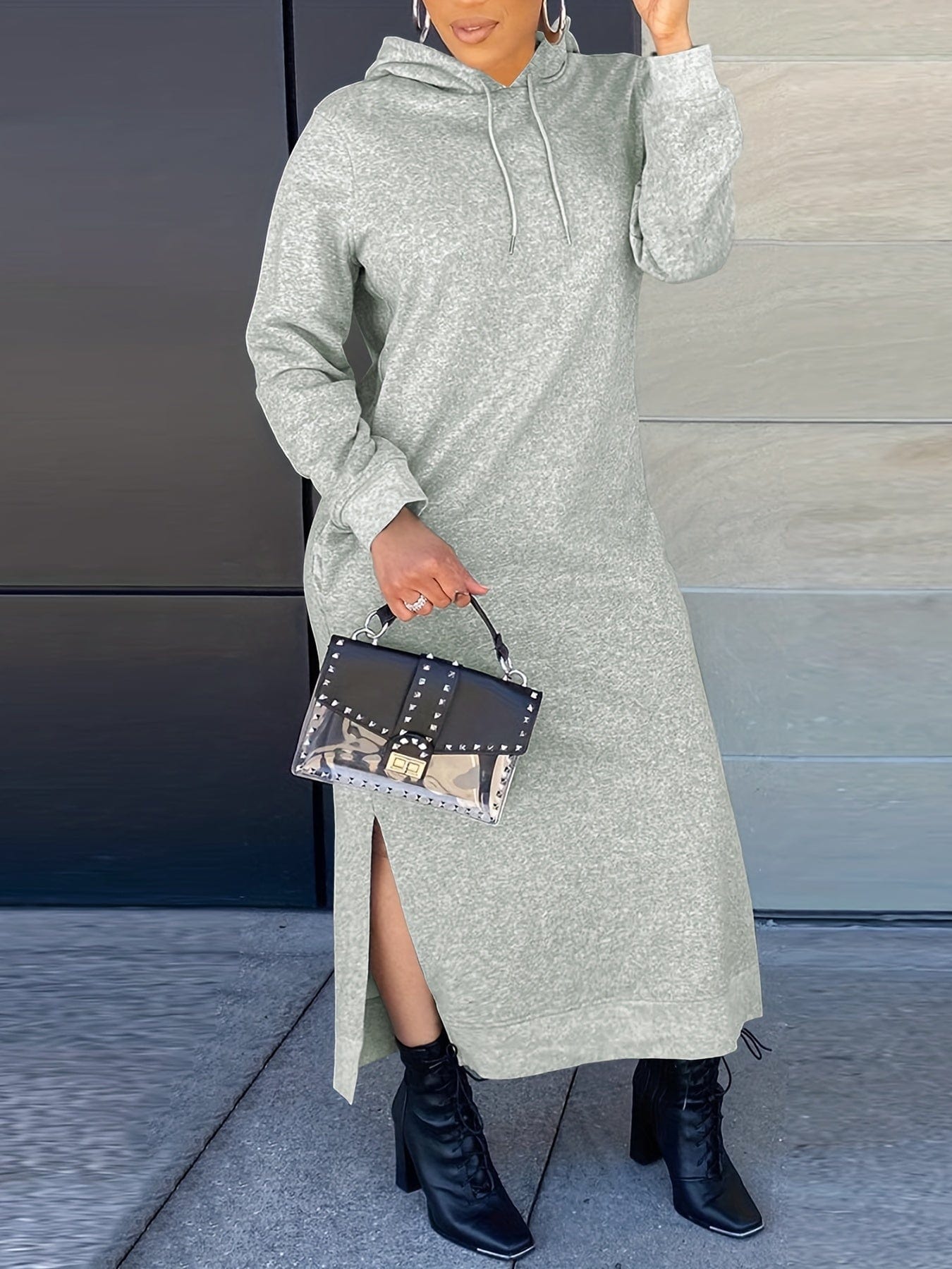 Casual Chic Versatile Drawstring Split Maxi Dress