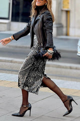 Gorgeous sequin hip-hugging skirt