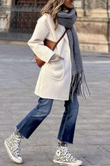 Lapel large pocket jacket