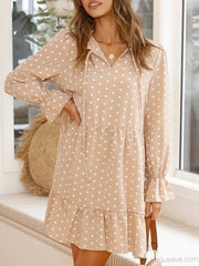Polka Dot Print Casual Loose Dress