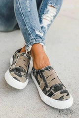 Print Slip On Flat Sneaker