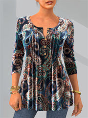 Women's New T-shirt Fashion Printing Printing and Dyeing Round Neck Long-sleeved T-shirt Tops S,M,L,XL,XXL,3XL,4XL,5XL