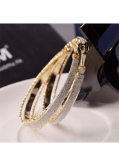 Daily Casual Gold Metal Circle Earrings