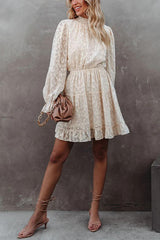 Desired Admired Elastic Waist Textured Mini Dress