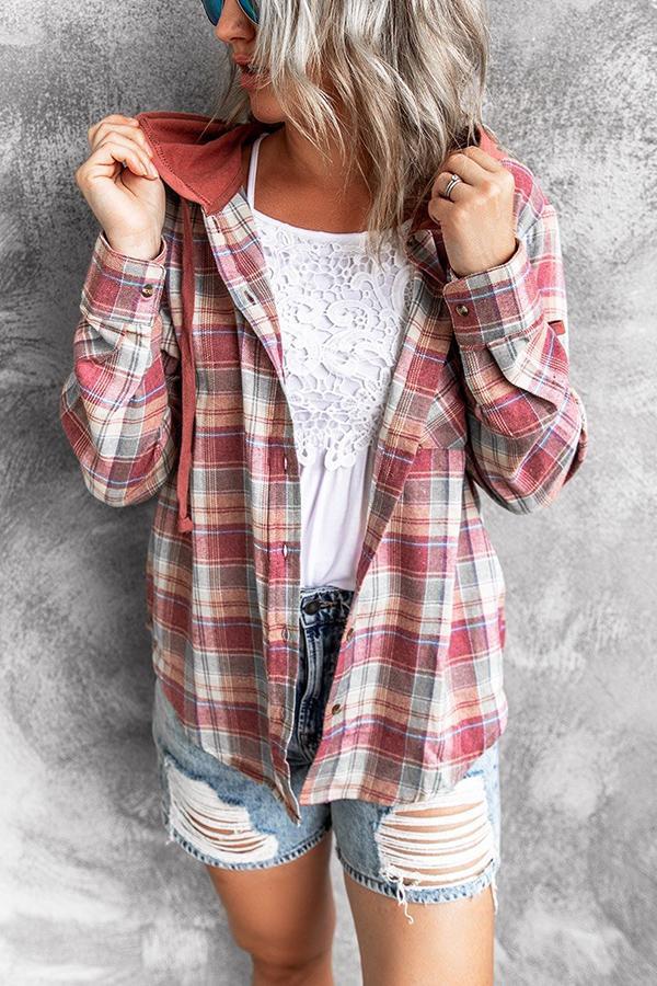 So Comfy Everyday Plaid Cowl Jacket