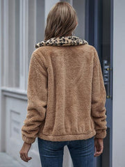 Leopard Print Fluffy Coat