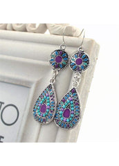 Drop Shape Bead Embellished Dangle Earrings