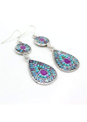Drop Shape Bead Embellished Dangle Earrings