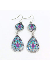 Drop Shape Bead Embellished Dangle Earrings