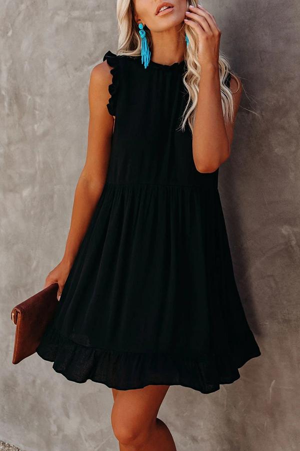 Ruffled Casual All-match Dress