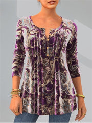Women's New T-shirt Fashion Printing Printing and Dyeing Round Neck Long-sleeved T-shirt Tops S,M,L,XL,XXL,3XL,4XL,5XL