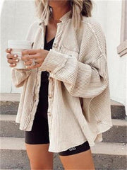 Distressed Comfy Shirt Jacket