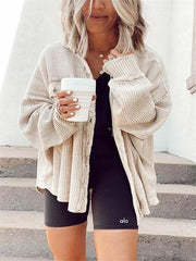 Distressed Comfy Shirt Jacket