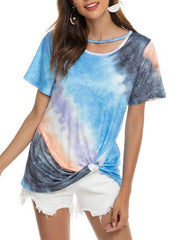 Gradient Color Twisted Tops