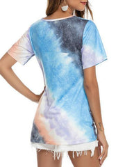 Gradient Color Twisted Tops