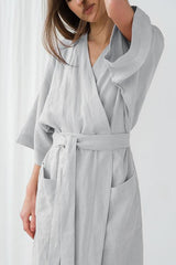 Roomy linen Kimono With Belt