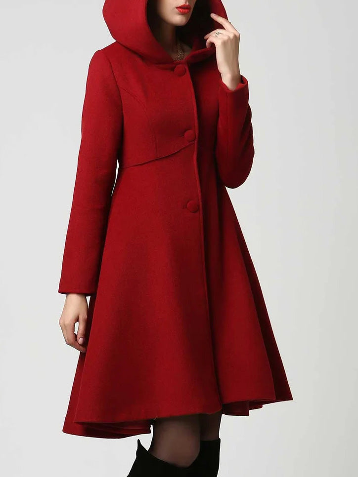 Women's Dresses Solid Pocket Long Sleeve Hooded Dress