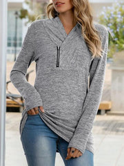 Long Sleeve V-neck Casual Tops