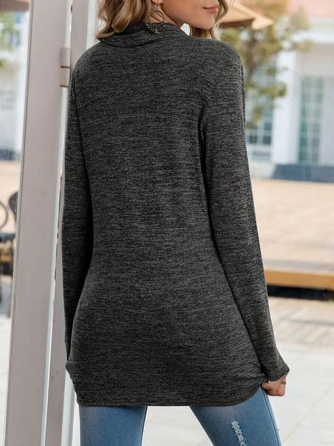 Long Sleeve V-neck Casual Tops