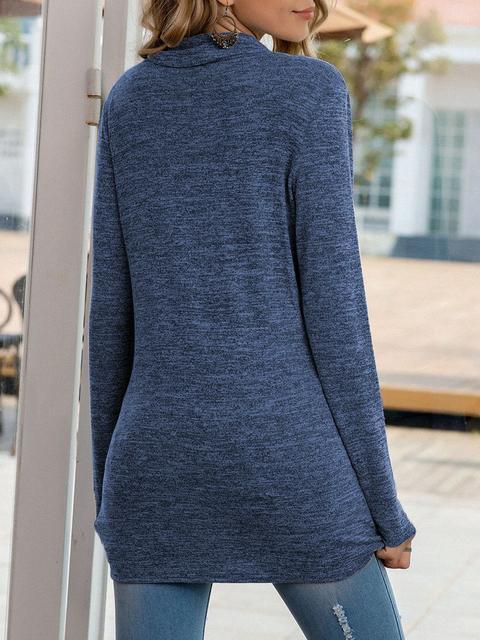 Long Sleeve V-neck Casual Tops