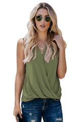 Sleeveless V Neck Tank Tops