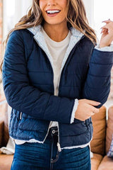 Hooded Sherpa Puffer Jacket