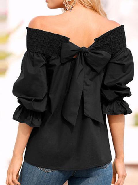 One Shoulder Halter Solid Tops