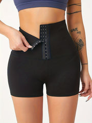 Slim Seamless Buckles High Waist Shapewear Shorts
