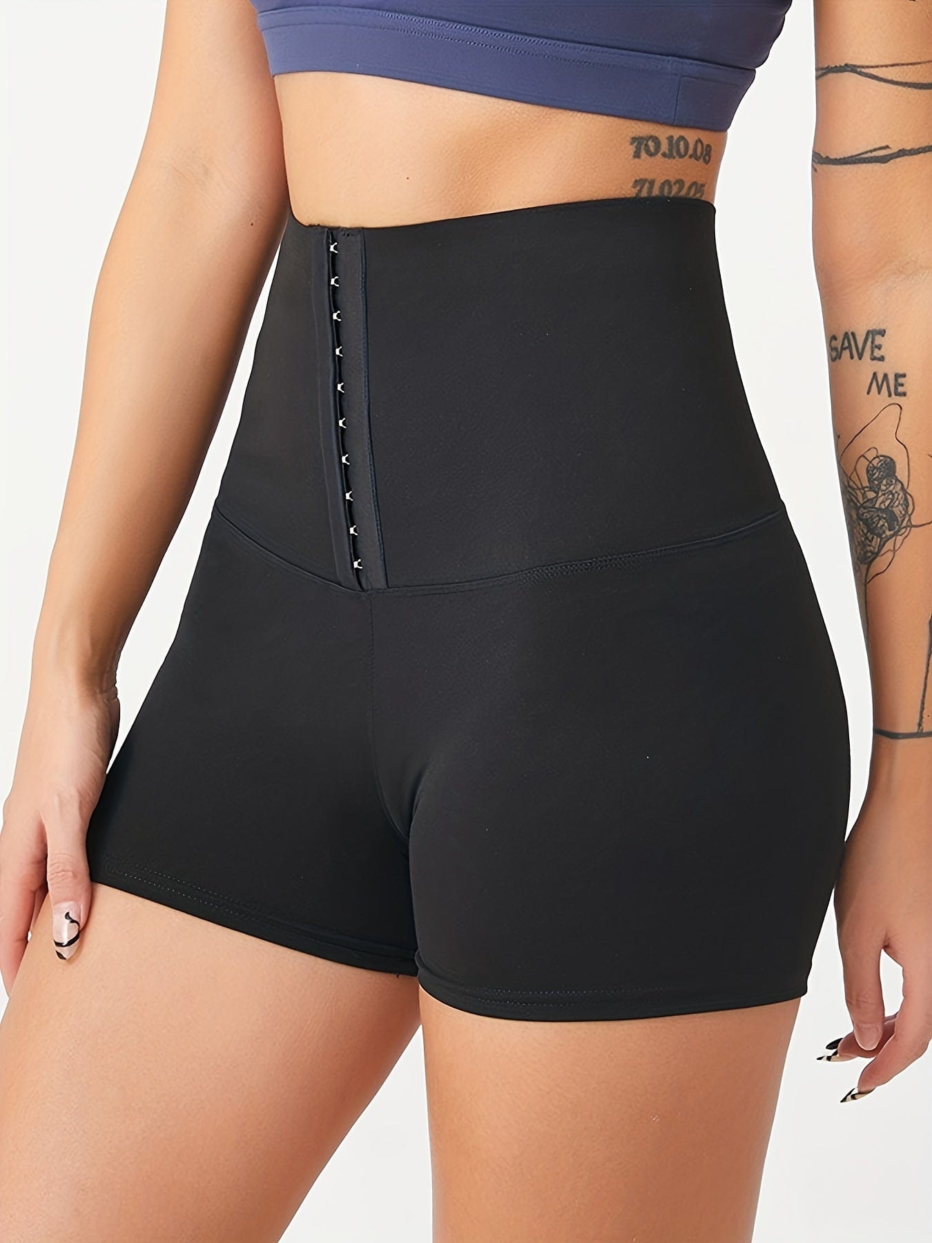 Slim Seamless Buckles High Waist Shapewear Shorts