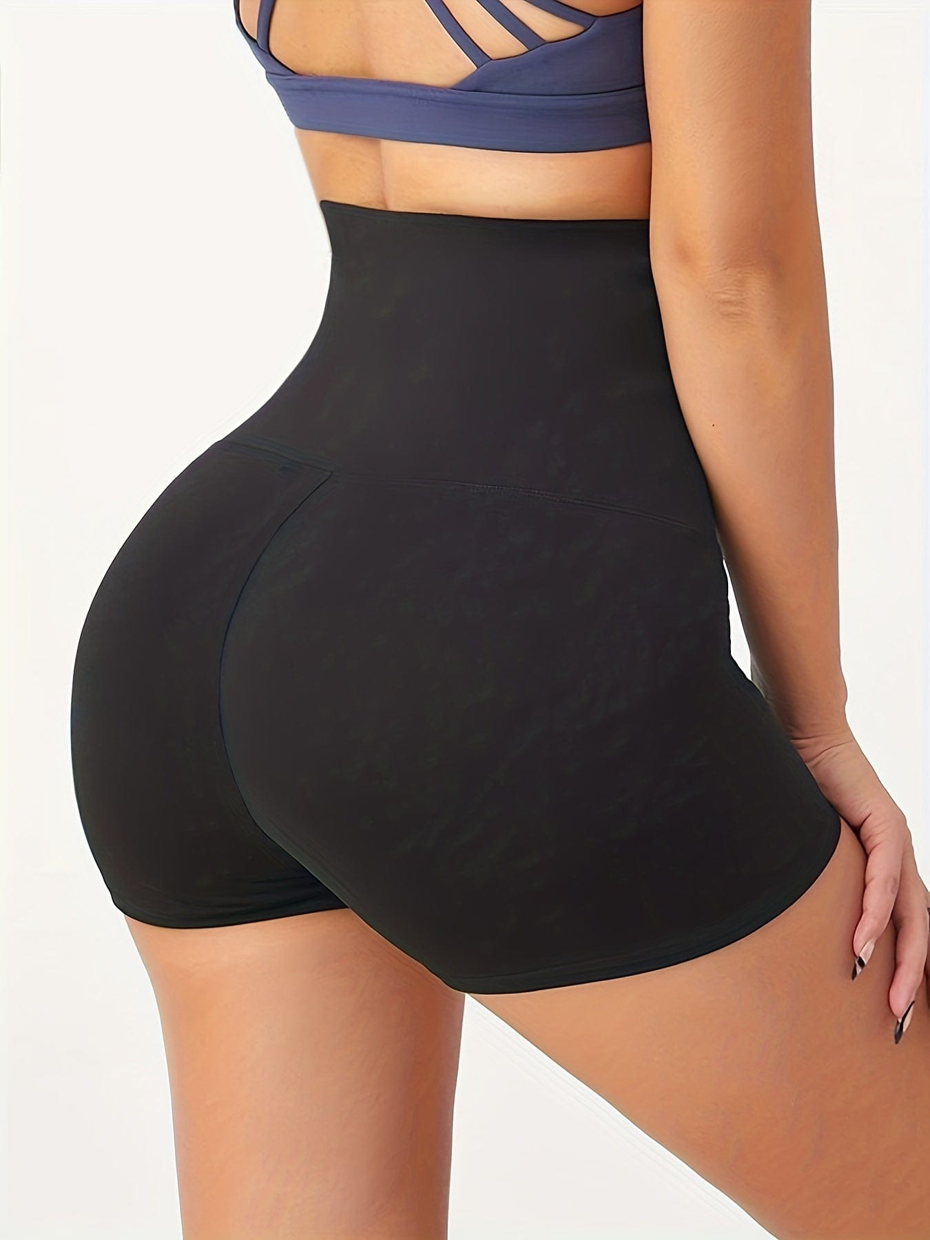 Slim Seamless Buckles High Waist Shapewear Shorts