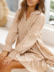 Polka Dot Print Casual Loose Dress