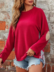 Printed Patchwork Knitted Pullover