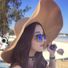 Boho Hat, Sun Hat, Beach Hat, Extra Large Wide Brim, Straw Hat, 4 colors (Soft, Brim 20, 25, 30, 35, 40 cm)