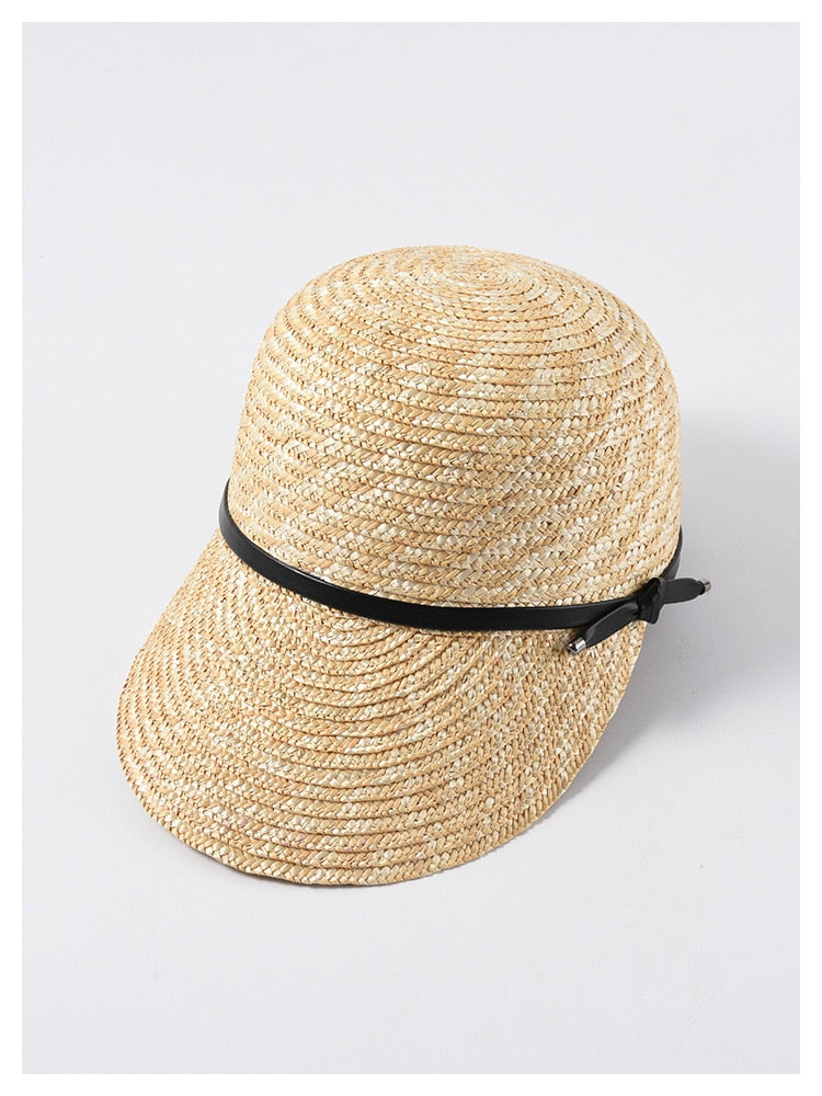 Boho Hat, Sun Hat, Beach Hat, Straw Hat, Baseball Cap, Black Strap