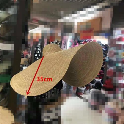 Boho Hat, Sun Hat, Beach Hat, Extra Large Wide Brim Straw Hat (35 cm)