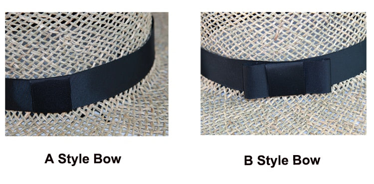 Boho Hat, Sun Hat, Beach Hat, Wide Brim Seagrass Sun Hat, Black Ribbon