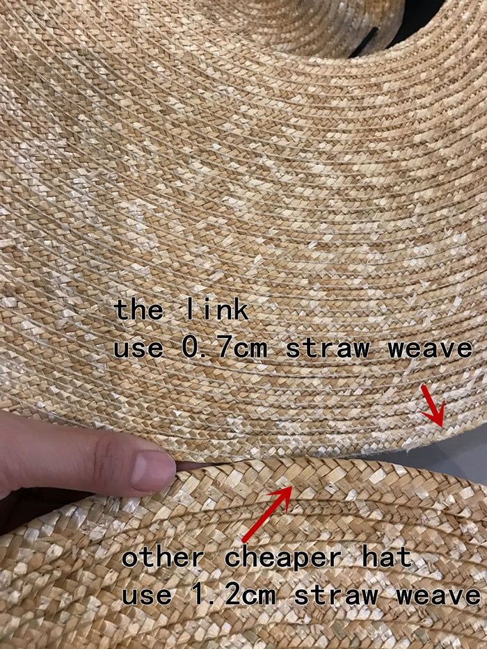 Boho Hat, Sun Hat, Beach Hat, Wide Brim Straw Hat 10 cm, Black and White Ribbon