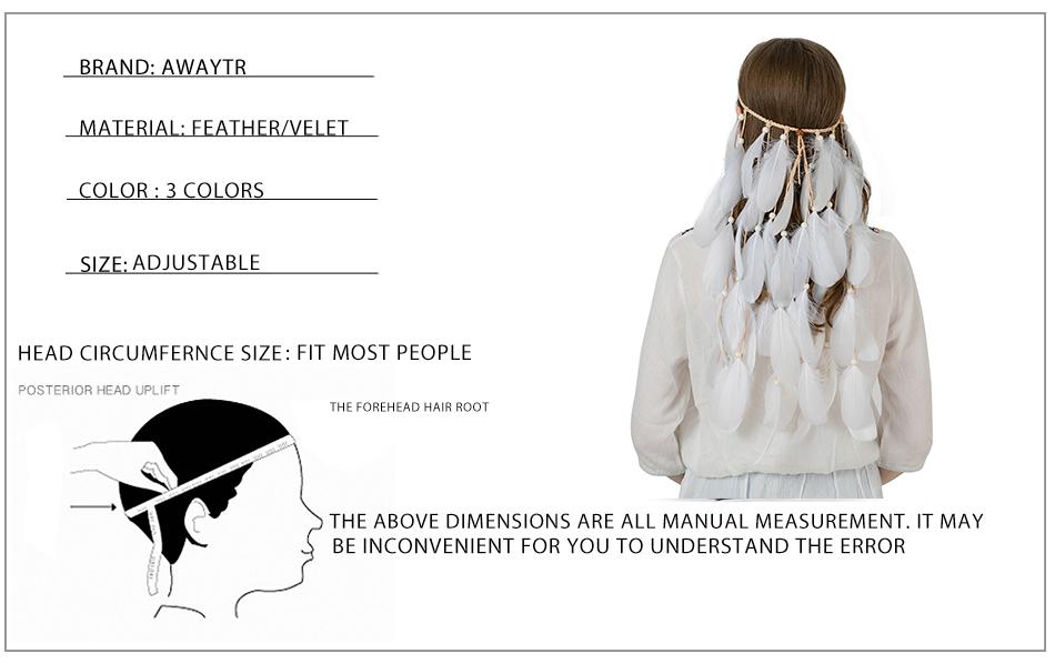 Boho Feather Headband, Gypsy Bride
