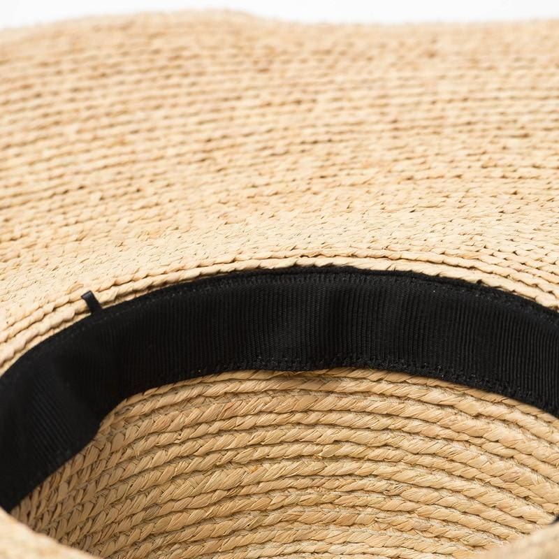 Boho Hat, Sun Hat, Beach Hat, Extra Wide Brim Straw Hat (25 cm)