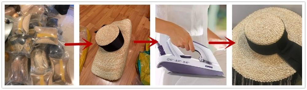 Boho Hat, Sun Beach Hat, Extra Large Wide Brim Straw Hat, Ribbon, 3 colors (Soft, 30 cm)