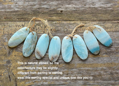 Boho Earrings, Dangle Earrings, Blue Stone