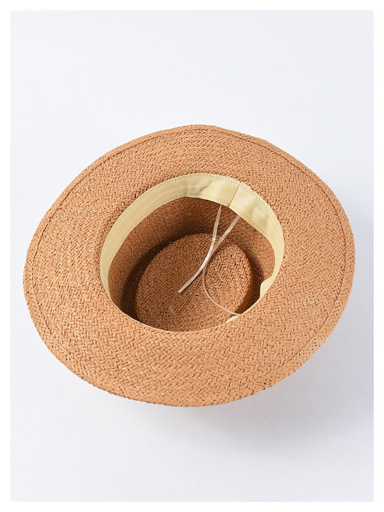 Boho Hat, Sun Hat, Beach Hat, Straw Hat, Bucket Hat, White, Green and 6 colors Ribbon