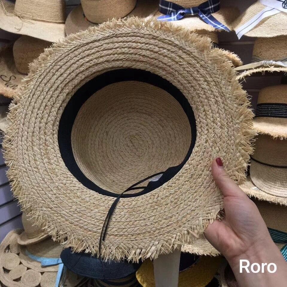Boho Hat, Sun Hat, Beach Hat, Friged Wide Brim Straw Hat, Sweet