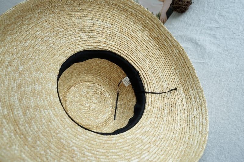 Boho Hat, Straw Hat, Floppy Vintage Hat, Linda White BLack Bow
