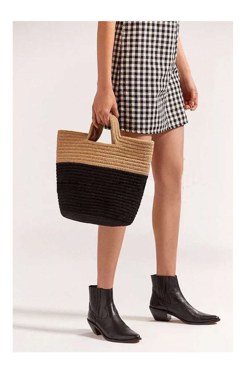 Boho Bag, Woven Straw Handbag, Tia Bag