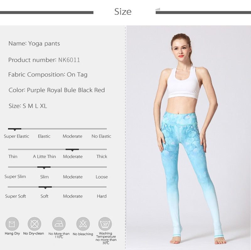 Yoga Legging, Yoga Pants, Boho Legging, Printed Tight, Blue Water