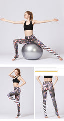 Yoga Legging, Yoga Pants, Boho Legging, Printed Tight, Wild Flower in Black Garden