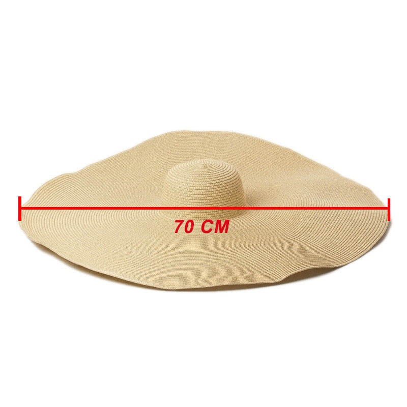 Boho Hat, Sun Hat, Beach Hat, Extra Large Wide Brim, Straw Hat, Beige, White, Black and more 20 colors,  (Soft, 26 cm)