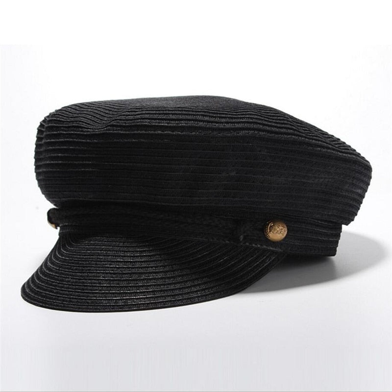 Boho Hat, Captain Cap, Artist White and Black